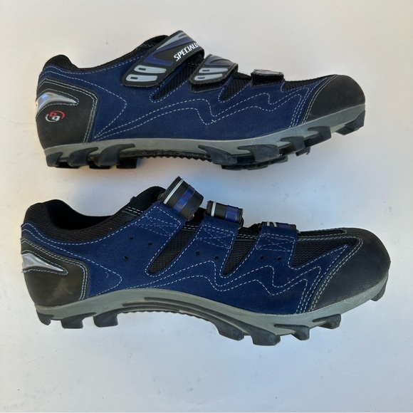 Specialized Mountain Bike Cycling Shoes Mens 45 US 11 Blue Black Suede - Picture 3 of 8